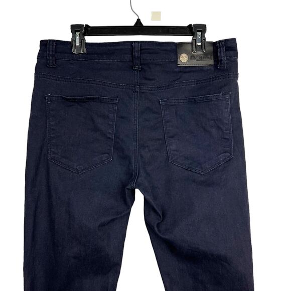 ARGONAUT NATION Men’s Distressed Black Jeans Tuxedo Stripes 36x32 - Picture 4 of 8